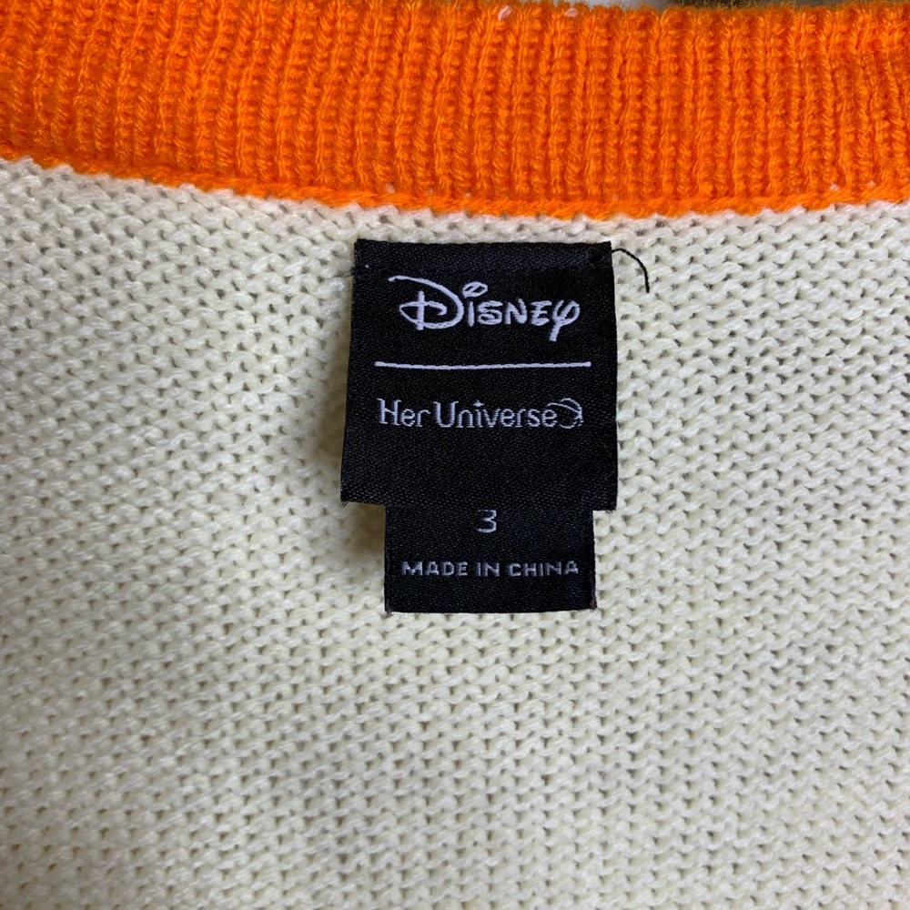 Disney Mickey Mouse Halloween Candy Corn Stripe Open Cardigan - Picture 4 of 7